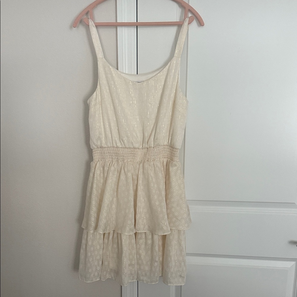 Express Cream Midi Dress